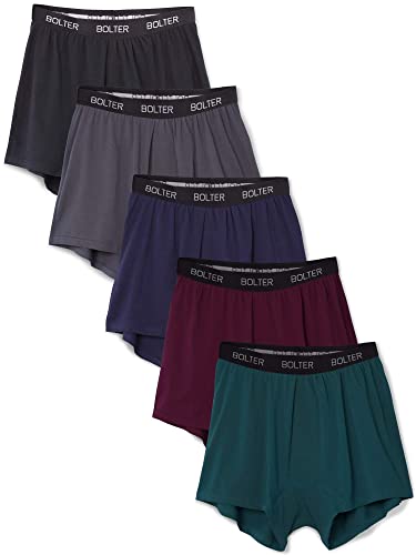 Bolter Men’s 5-Pack Cotton Stretch Boxers Shorts