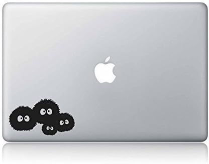 Soot Sprites Susuwatari My Neighbor Totoro and Spirited Away Studio Ghibli Hayao Miyazaki Vinyl Decal Laptop Sticker | Black | 4"