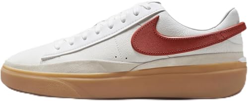 Nike Blazer Phantom Low Men's Shoes (FN5820-100, White/Summit White/Gum Yellow/Dragon Red) Size 10