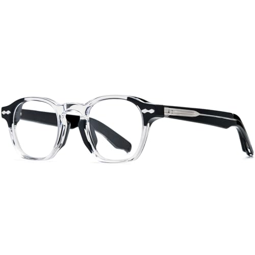 Image of HEPIDEM Acetate Glasses Frame Men Women Square Eyeglasses Optical Spectacles MZEPH