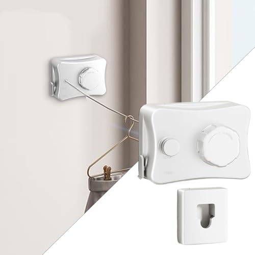 Corde à linge rétractable 5,1m robuste pour balcon et camping - 8