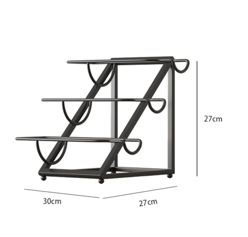 Soporte para botellas de vino de metal de 3 niveles miniatura 2
