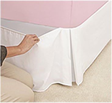 The Mill Shop Elasticated Box Pleat Valance White Double