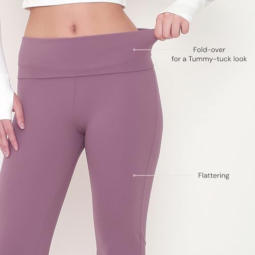 Image of Terractive Cuddle Flares for Women | TerraSoft Ultra Soft, Super Stretchy & Sweat-Wicking Flare Pants | High-Waist Tummy Tuck Workout & Lounge Pants