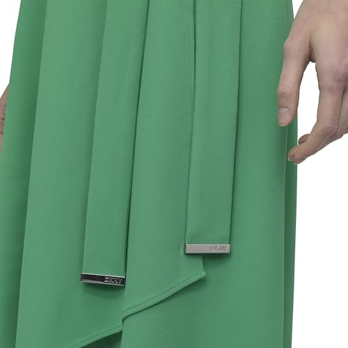 Image of DKNY Women's Flutter Sleeve Tie Fit & Flare Midi Dress