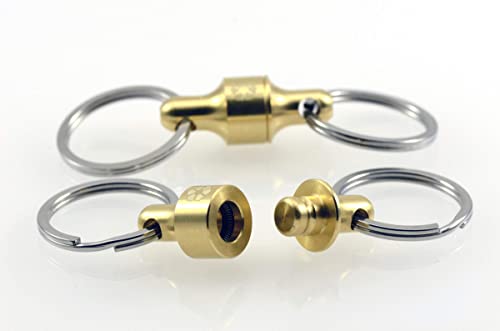 Kappa Quick Release Keychain, Detachable Keychain That Holds Up To 10 Lbs, Easy, Secure And Stylish Pull Apart Keychain (Brass) #TOP5