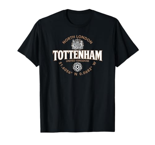 Tottenham North London Coordinates Label 2C T-Shirt, Men, Black, 3X-Large