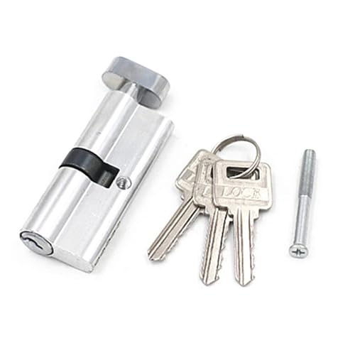 GBYUHAIJUN Cerradura de Puerta de Barril de Cilindro de Giro de Pulgar, Cerradura de Puerta de habitación de hogar de aleación antilatón, Tipo núcleo, 2 uds.(Silver 70x29mm)