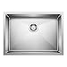 Blanco 519547 Quatrus R15 Under Mount Single Bowl Kitchen Sink, Medium, Stainless Steel