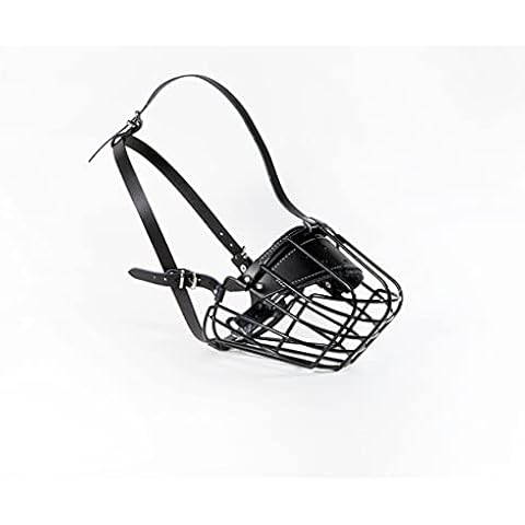 Durable Black Rubber Basket Dog Muzzle for Big Dogs Cover