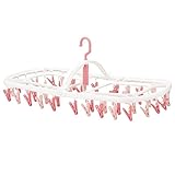 Kogure(コグレ) 洗濯物干し ピンチハンガー 44ピンチ [ピンク] 部屋干しに便利なドア掛けフック 高い所に掛けやすい伸びるグリップ 絡まりにくいピンチ構造 干し分けピンチ 隠し干し2重フレーム ランドリーハンガー44P