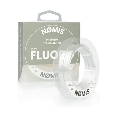 NØMIS Fluorocarbon Vorfachschnur | Ø 0,18-1,00 mm | 100% Fluorocarbon Angelschnur | Hohe Tragkraft | Perfekt als Fluorocarbon Vorfach Cover