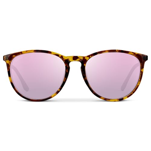 Image of WearMe Pro Round Polarized Sunglasses for Women - UV400 Protection, Lightweight Frame, Vintage Retro Style