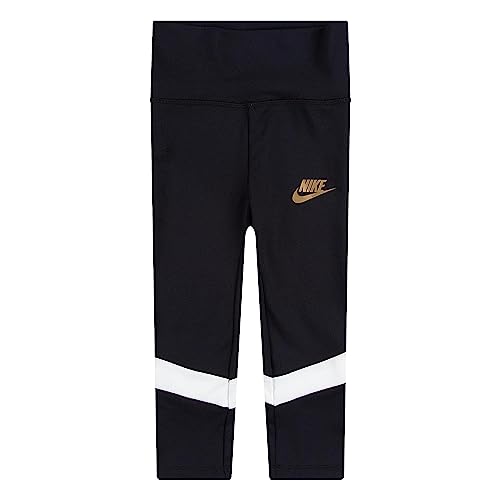 Leggings Nike enfant noir et or pour le sport à l'école