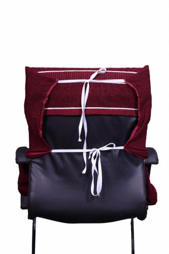 Image of ROMAN HOME Car & Office Chair Towel with 2 Tie Knots| Super Soft 400 GSM (1, Marron)