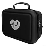 GLFLOW Hartschalen-Aufbewahrungstasche, Reiseetui, Blutdruckgerät, multifunktionale Aufbewahrungstasche für Blutdruckmessgerät, EVA-Hartschalenkoffer mit verstellbaren Trennwänden (schwarz)