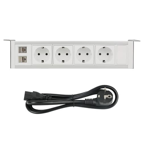 Prise de table 4 voies avec 2 USB-A, 2 USB-C et design