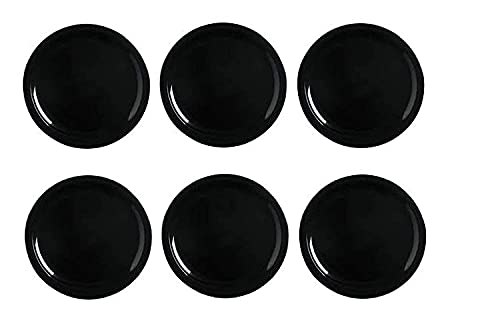 Sash Mart Black Dinner Plates for Dining Table Decor Home and Kitchen Microwave Safe Melamine (12 Inch) (Set of 6)