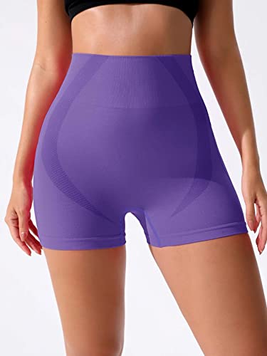 YOAKUKA Women's Workout Shorts Yoga Gym Seamless Scrunch High Waist Pants4