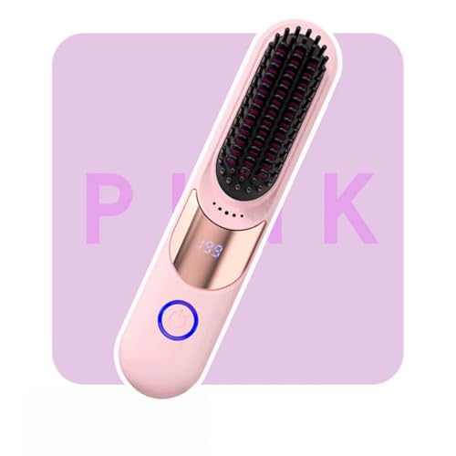 Cepillo alisador de cabello inalámbrico recargable pequeño miniatura 2
