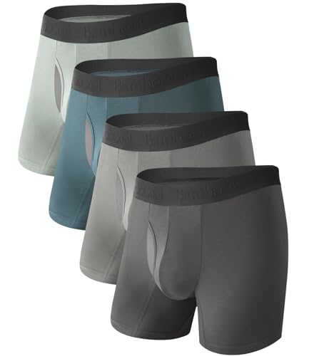 BAMBOO COOL BreezeBoo Men's Ultra Breathable Underwear Mesh Boxer Briefs with Lightwight...