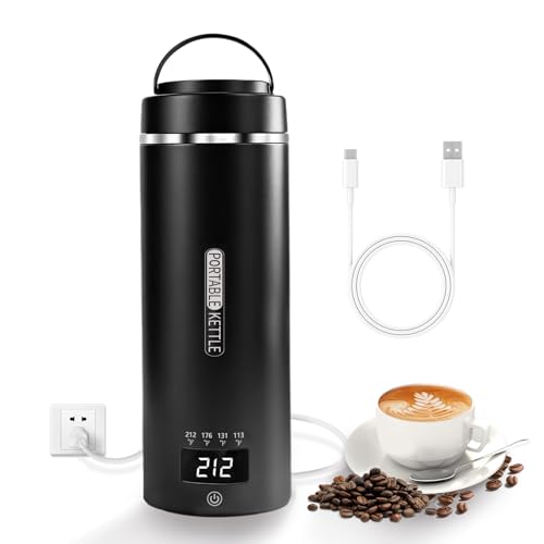 Travel Electric Kettle Portable Water Boiler with 4 Temperature Controls