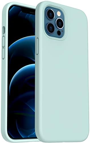 ORNARTO Shockproof Liquid Silicone Designed for iPhone 12 Pro Max Case 6.7", Gel Rubber Full Body Protection Anti-Shock Cover Case Drop Protection 6.7inch-Black