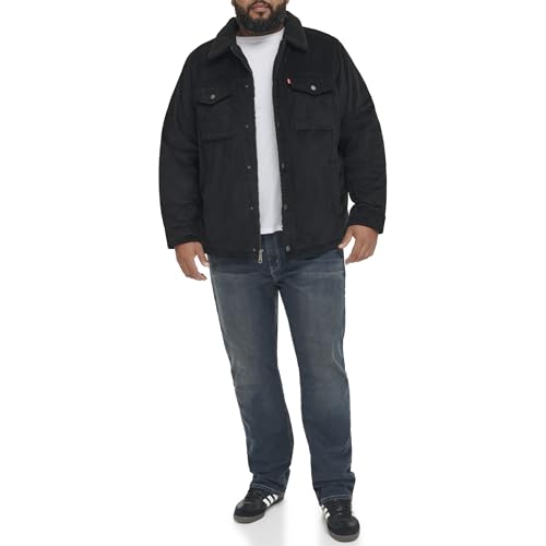 Image of Levi's Men's Corduroy Sherpa Lined Trucker Jacket (Regular & Big & Tall Sizes)
