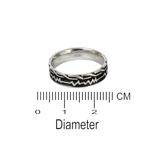 Image of Azita 925 Sterling Silver Turkish Band Ring for Men and Boys|Turkish Band 4| with Certificate of Authenticity and BIS Hallmark.
