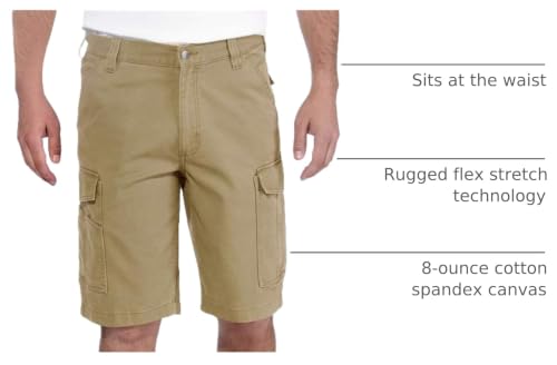 Carhartt Men's Relaxed 11" Rigby Cargo Short, Dark Khaki, W32 by Carhartt - Used condition - Image 2