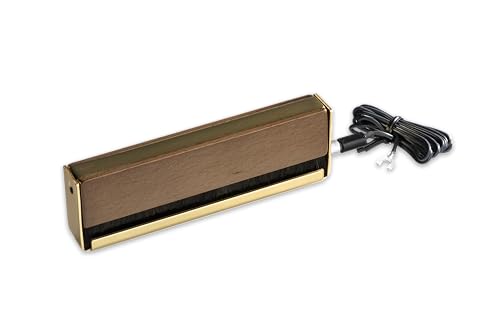 Pro-Ject Brush it Premium, Hochwertige Plattenbürste mit Erdungskabel und Holzgriff