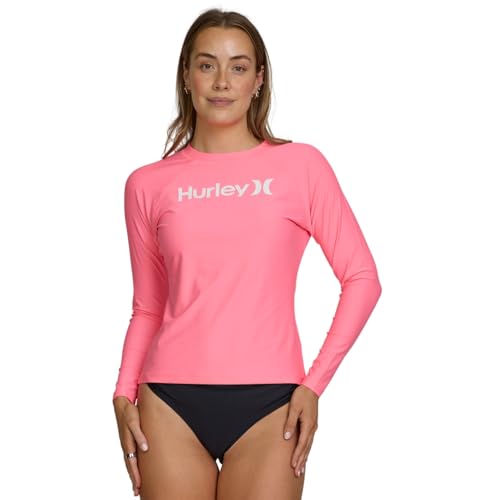 Image of Hurley Rash Guard for Women, Womens Rash Guard Long Sleeve Shirts, Rashguard Swim Shirt Women UPF 50+ SPF & UV Protection