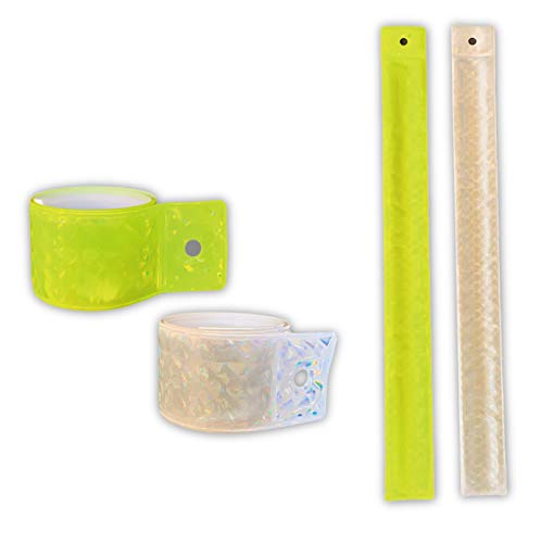 Amazon | 広角反射リストバンド プリズム式 蛍光黄 パッチン取付