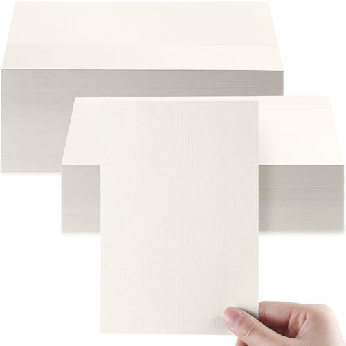 Papier cartonné en lin écru 250g/m² Geosar de 150 feuilles 10x15 cm