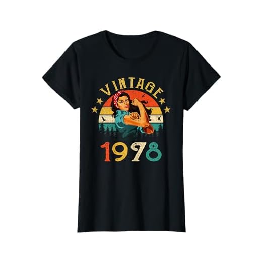 Hecho En 1978 Vintage 1978 45 Años Cumpleaños Mujer Regalo Camiseta