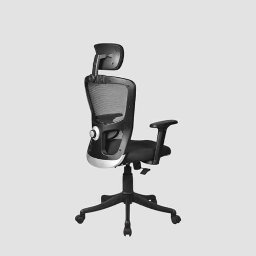 Image of Ergonomic High Back Mesh Office Chair with Headrest | Adjustable Armrests & Height | Breathable Swivel Computer Chair for Home & Office