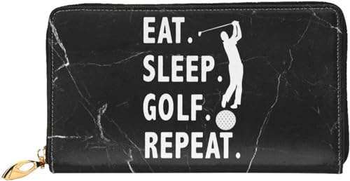 Eat Sleep Golf Repeat Wallet Card Bag