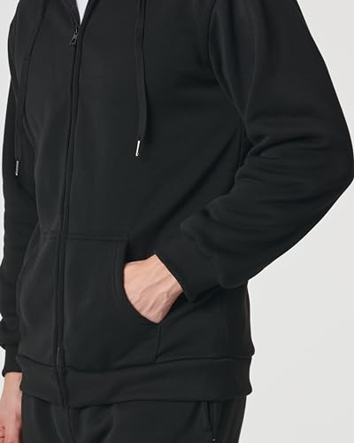 Real Essentials 3 Pack: Mens Fleece Long Sleeve Full Zip Hoodie - Athletic Sweatshirt Jacket (Available in Big & Tall)4