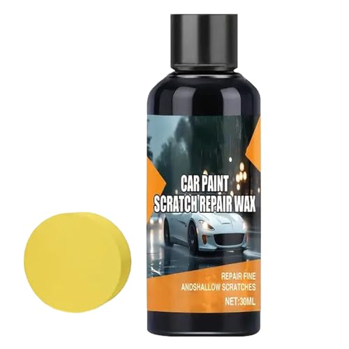 JINGLING Pasta Reparadora de Rayaduras para Coche | Restaurador De Pintura De Automóvil Con Almohadilla Pulidora,30ml Accesorios de Detallado Automotriz Pasta de Pulido y Encerado para Coche Moto