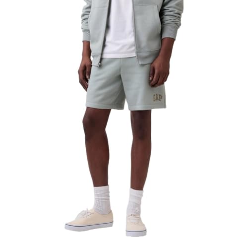 Image of Gap Men Embroidered Standard Fit Mid Rise Shorts