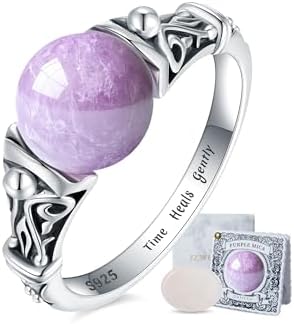 Decompression Swivel Ring - 925 Sterling Silver Natural Gemstone ...