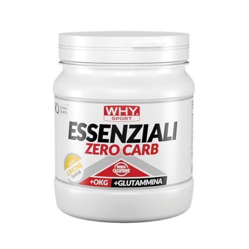 WHY SPORT ESSENZIALI ZERO CARB - Aminoacidi Essenziali con Vitamina B6 e Glutammina - Gusto Limone - 240 g
