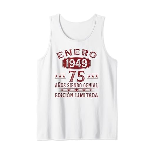 Enero 1949 Regalo 75 Años Cumpleaños Hombre Nacido En 1949 Camiseta sin Mangas