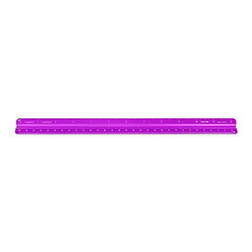 Image of Alumicolor Aluminum Combination Solid Drafting Scale, 12IN, Purple