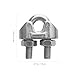 Ipetboom 20pcs M3 Stainless Steel Wire Rope Cable Clips Cable Clamps Metal Wire Rope Fastening Clamps with U-Bolt for Securing and Industrial Pulling Applications