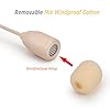 XGWTH Headset Microphone Single Ear Earset Headworn Over Ear Hanging Condenser Omnidirectional Mic Compatible with AKG Wireless System Bodypack Transmitter with 1.2m Cable Mini XLR 3 Pin TA3F Plug #2
