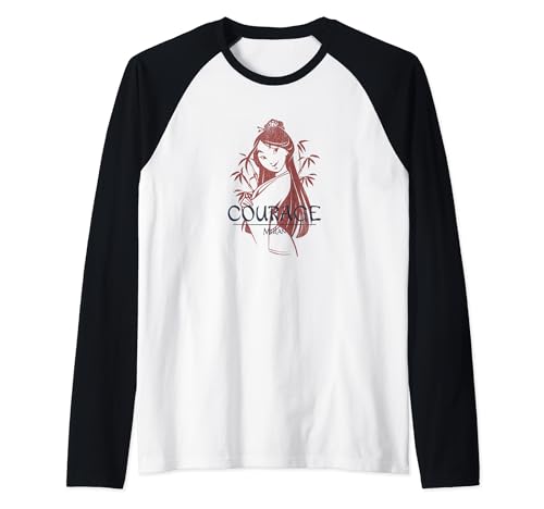 T-shirt Mulan Disney raglan affirmez votre courage avec ce style rouge unique