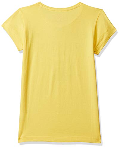 Image of Kidsville Minions Printed Regular Fit Yellow Cotton Girl's T-Shirt