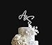 Mr and Mrs Cake Topper for wedding -cake topper with last name- wedding topper -handwritten wedding topper, metallic personalized topper