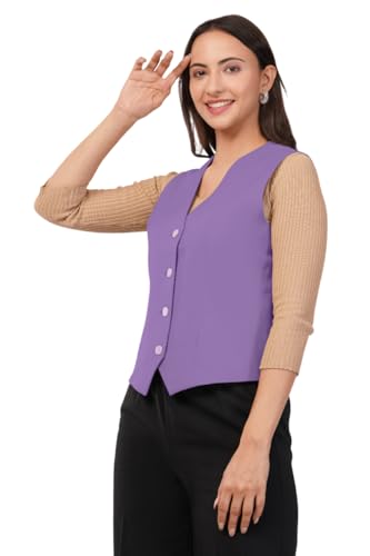 Image of SaintX Women's Waist Coat | Sleeveless | Stylish Executive Wear | Formal Blazer Waistcoat | Office wear